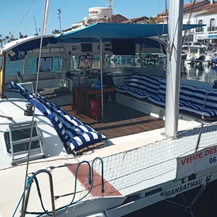 Promenade en Catamaran Mansathau dans l'Étang de Thau (Mèze, Hérault - 34)