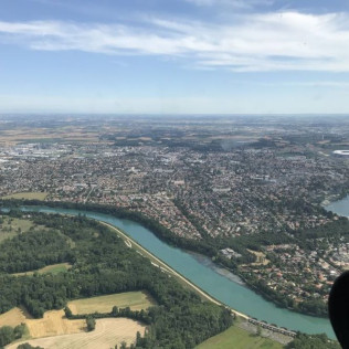 Vol en Avion au-dessus de Lyon et ses alentours (Lyon, Rhône - 69) 
