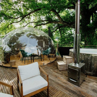 Séjour Insolite : Nuit dans un Dôme avec Jacuzzi Privatif et Repas aux Bulles Perchées de Lartigue (Margouet-Meymes, Gers - 32)