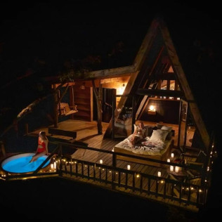 Séjour Insolite : Nuit dans la Cabane Petite Buëch avec Petit-déjeuner et Spa Privatif à Alpinest (Serres, Hautes-Alpes - 05)