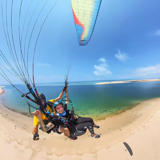 Vol en Parapente de 10min avec Vidéo 360° sur la Dune du Pyla (La-Teste-de-Buch, Gironde - 33)