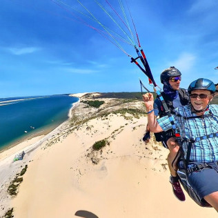 Vol en Parapente de 10min avec Vidéo 360° sur la Dune du Pyla (La-Teste-de-Buch, Gironde - 33)