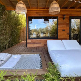 Séjour Insolite : Nuit en Lodge Refuge avec Bain Nordique Privatif au Domaine du Canal (Montcresson, Loiret - 45)