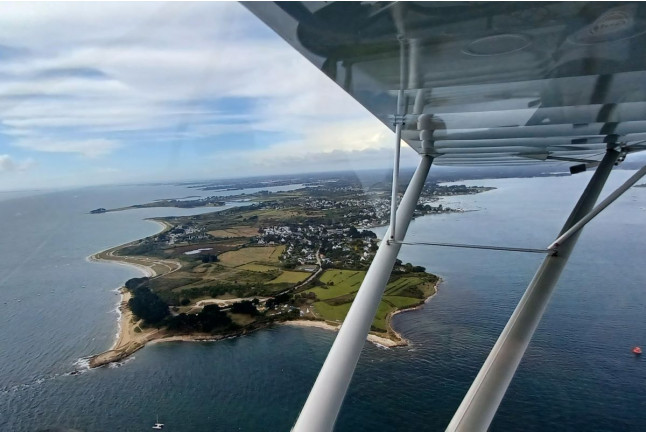 Baptême de l'air en ULM dans le Golfe du Morbihan, à l'Île de Houat, à Carnac ou à Quiberon (Monterblanc, Morbihan - 56)