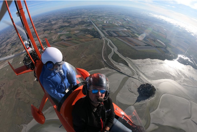 Baptême de l’Air en ULM jusqu'au Mont Saint-Michel - La Route de l'Archange (Bréville-sur-Mer, La Manche - 50)