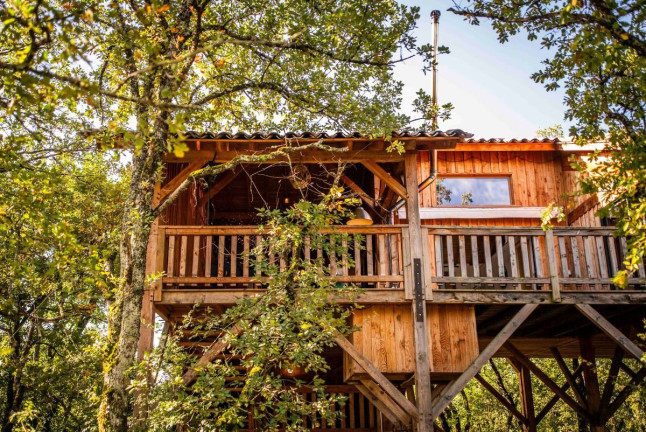 Séjour en Logement Insolite : Nuit en Cabane dans les Arbres avec Petit-déjeuner et Spa Privatif au domaine Cœur de Bull (Occitanie - 81)