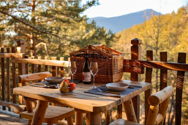 Séjour Insolite : Nuit dans une Cabane avec Petit-déjeuner et Spa Privatif à Alpinest (Serres, Hautes-Alpes - 05)
