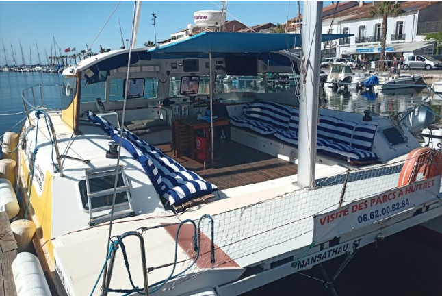 Promenade en Catamaran Mansathau dans l'Étang de Thau (Mèze, Hérault - 34)
