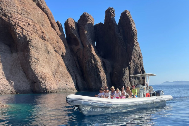 Excursion maritime : Petit tour en Bateau aux Calanques de Piana, Sunset Apéro, Baignade/Snorkeling à Capo Rosso (Sagone/Cargèse, Corse-du-Sud- 20)