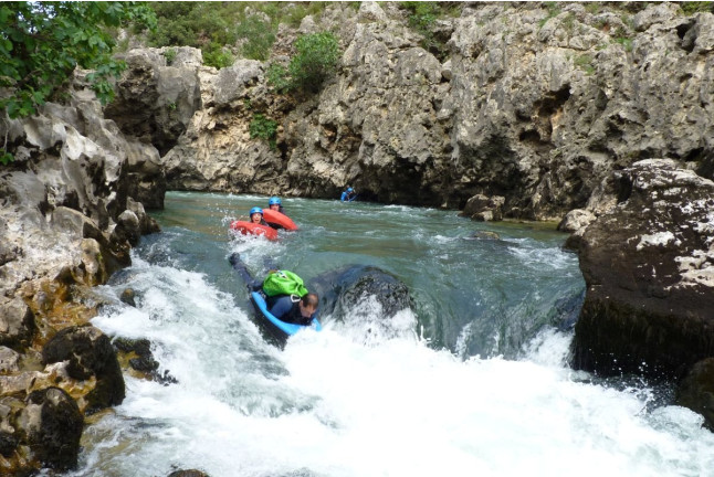 Hydrospeed dans le Massif de Saint-Guilhem-le-Désert (Aniane, Hérault - 34)