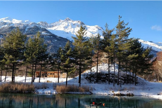 Icefloating dans un Lac (Val-Cenis Sollières-Sardières, Savoie - 73)