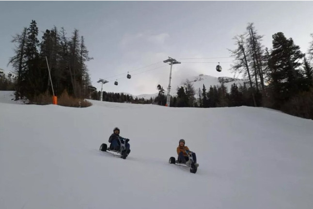 Descente en Mountain' Kart sur Neige (Lanslevillard, Savoie - 73)