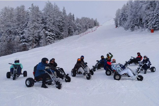 Descente en Mountain' Kart sur Neige (Lanslevillard, Savoie - 73)