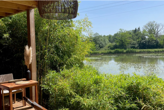 Séjour Insolite : Nuit en Lodge Prestige avec Bain Nordique Privatif au Domaine du Canal (Montcresson, Loiret - 45)
