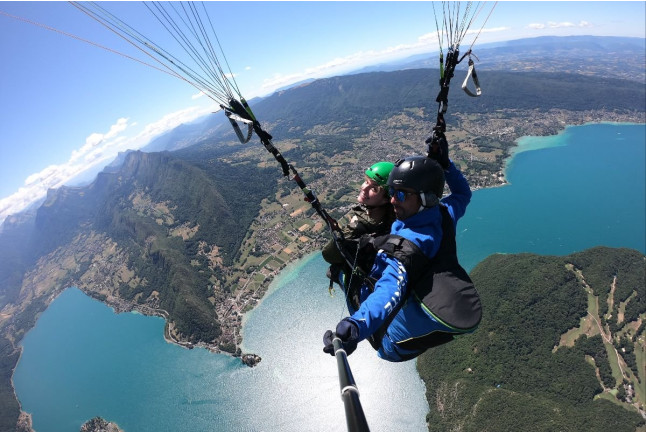 Baptême de l’Air en Parapente sur le Lac d’Annecy (Doussard, Haute-Savoie- 74)