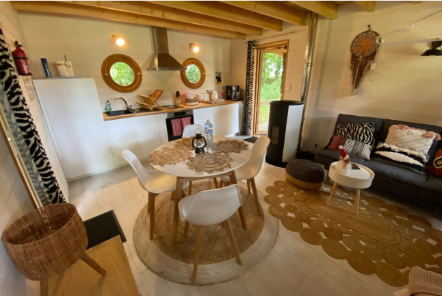 Séjour de 2 nuits en Lodge Merlin avec Bain Nordique Privatif au Jardin Zen du Quistillic (Guerlédan, Côtes-d'Armor - 22)