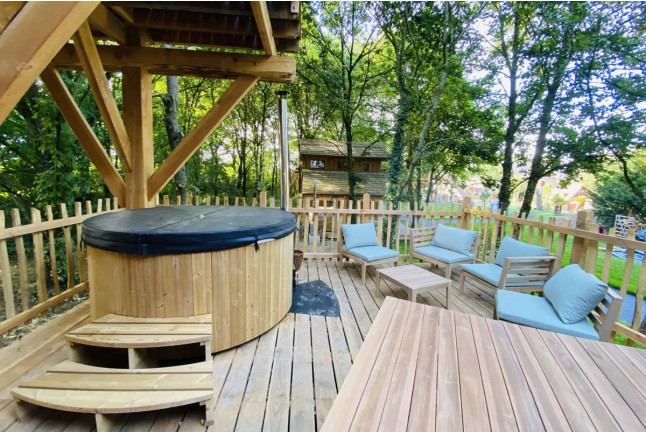 Séjour de 2 nuits en Ecolodge avec Bain Nordique Privatif au Jardin Zen du Quistillic (Guerlédan, Côtes-d'Armor - 22)