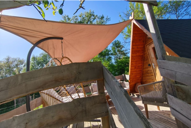 Séjour Insolite : Nuit en Cabane Indiana avec Petit-déjeuner et Accès Spa Privatif au Souffle du Saule (Buhl-Lorraine, Moselle - 57)
