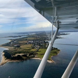 Baptême de l'air en ULM dans le Golfe du Morbihan, à l'Île de Houat, à Carnac ou à Quiberon (Monterblanc, Morbihan - 56)