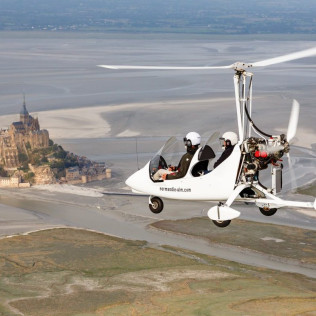 Tour du Mont Saint-Michel en Autogire (Le Val-Saint-Père, Manche - 50)