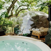 Séjour Insolite : Nuit dans un Dôme avec Jacuzzi Privatif et Repas aux Bulles Perchées de Lartigue (Margouet-Meymes, Gers - 32)